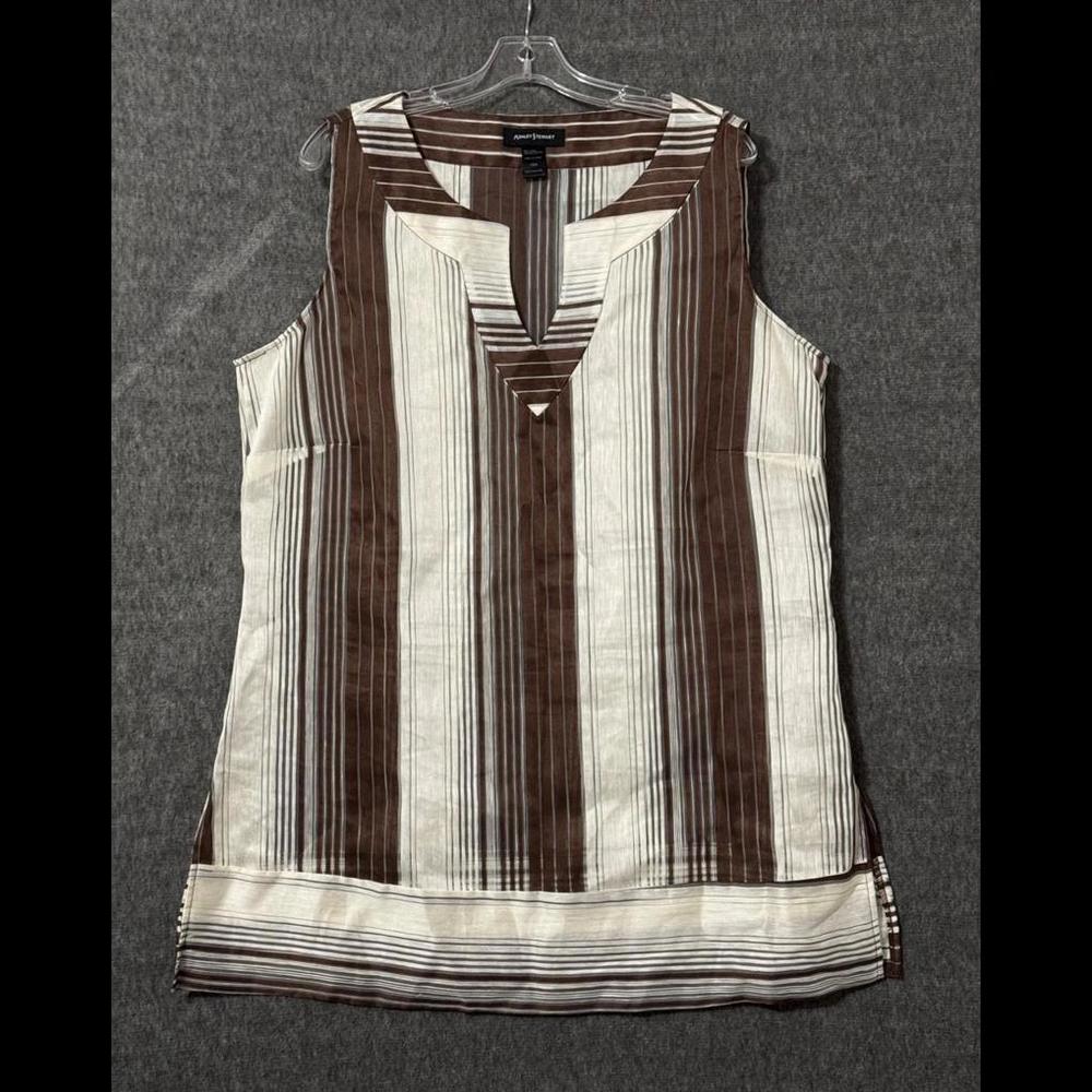 Ashley Stewart Striped Tunic Top - Size 16W